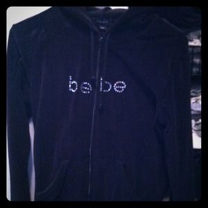 BeBe black velour jump suit