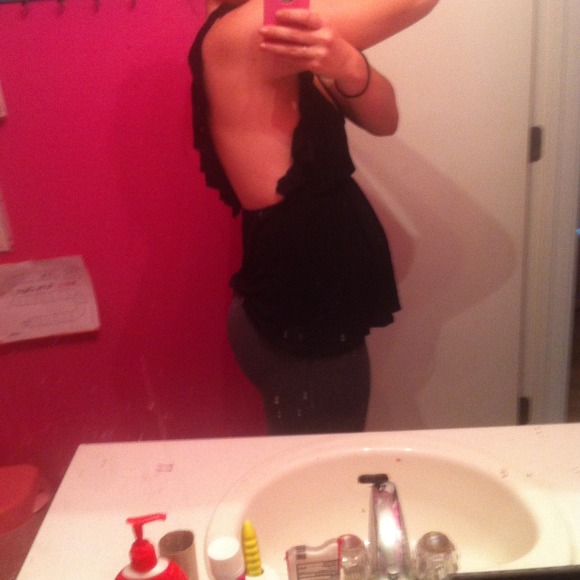 Sexy Black Racerback Party Top