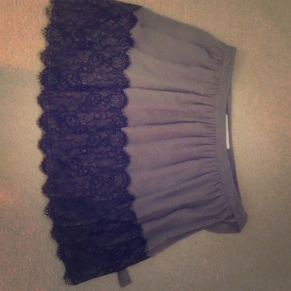 Lace and chiffon skirt
