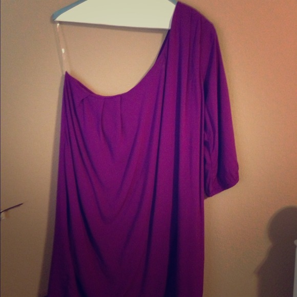 Purple One Shoulder Dress