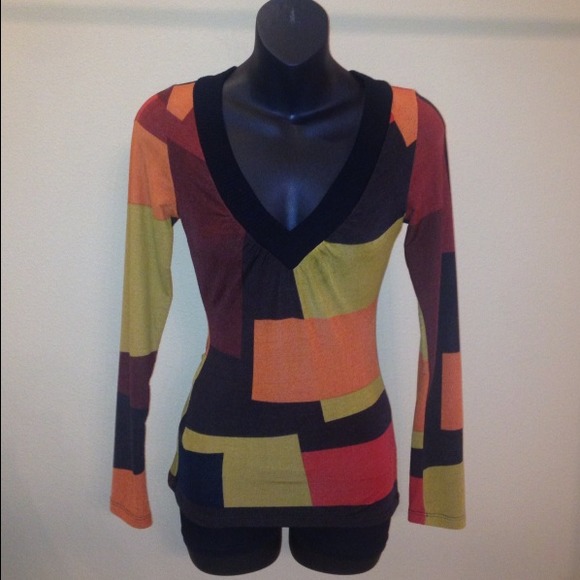 🌟Long sleeve color block top, Geo Leggings Bundle