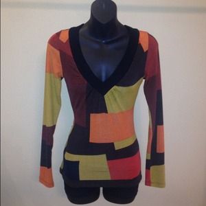 🌟Long sleeve color block top, Geo Leggings Bundle