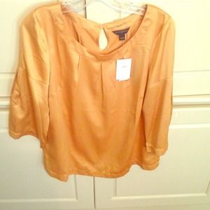 Mustard yellow silk top