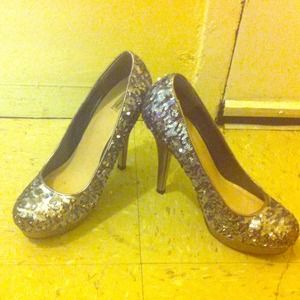 Party shoes, color silver