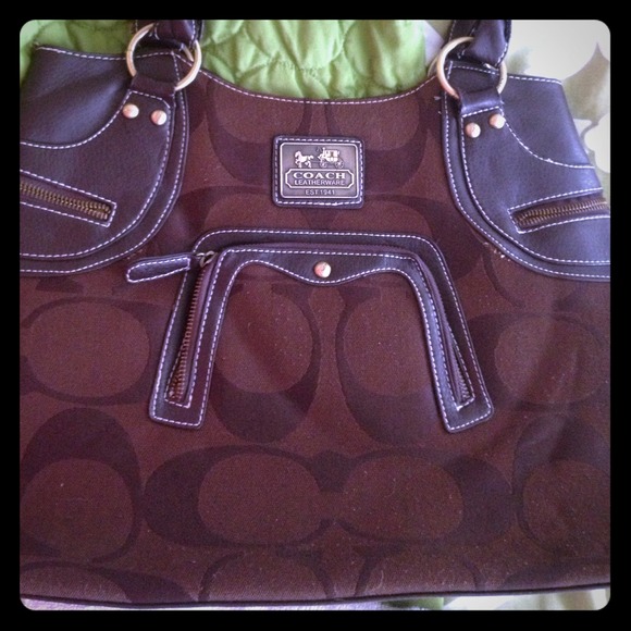 Authentic large coach purse