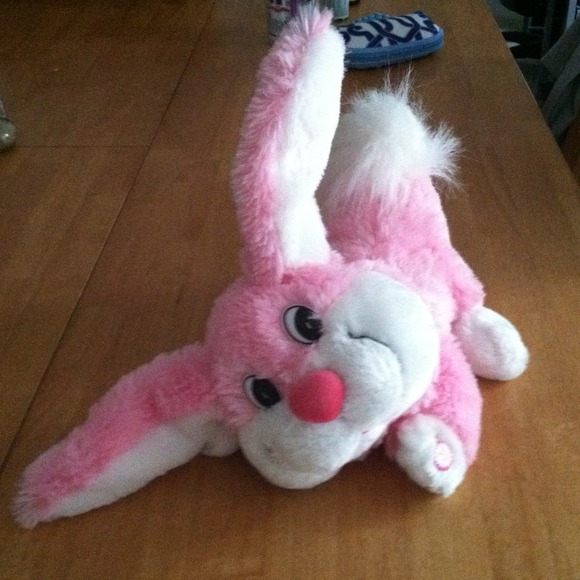 Pink singing Easter bunny