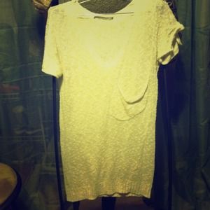 Ivory slouchy-knit sweater