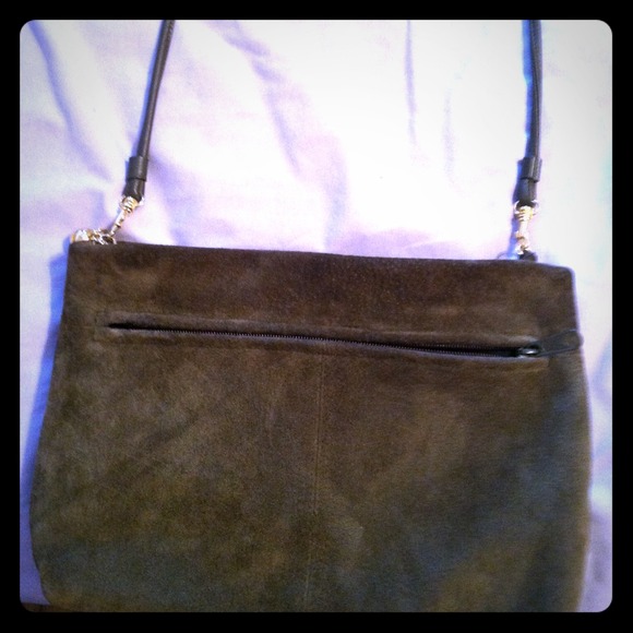 Vintage Green Velvet Crossbody Bag