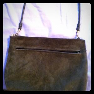 Vintage Green Velvet Crossbody Bag