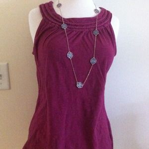 Mulberry colored sleeveless top