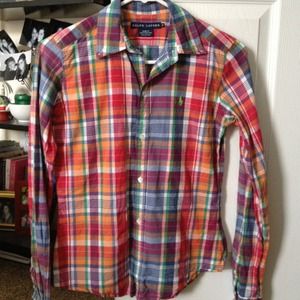Plaid Ralph Lauren long sleeve shirt