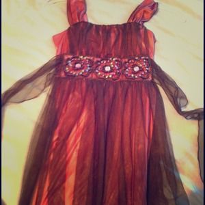 Pink and Brown Dress