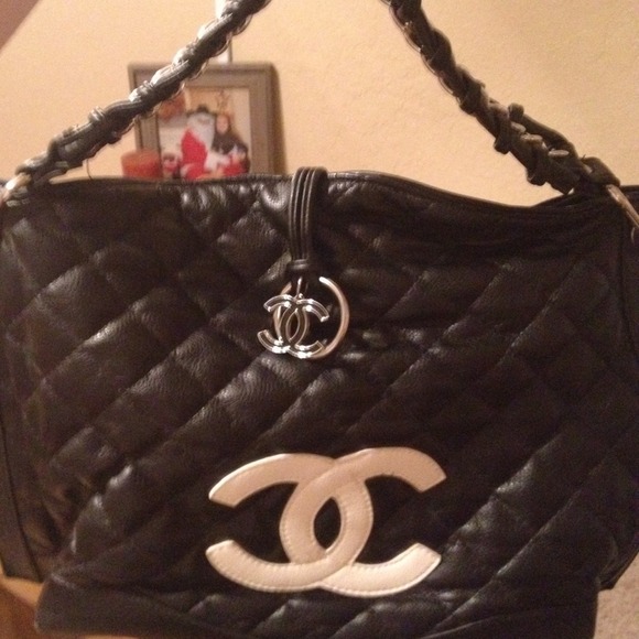 Chanel black quilted purse.