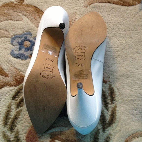 Vintage White Leather work shoes - Picture 3 of 3