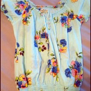 Flower Peasant Top