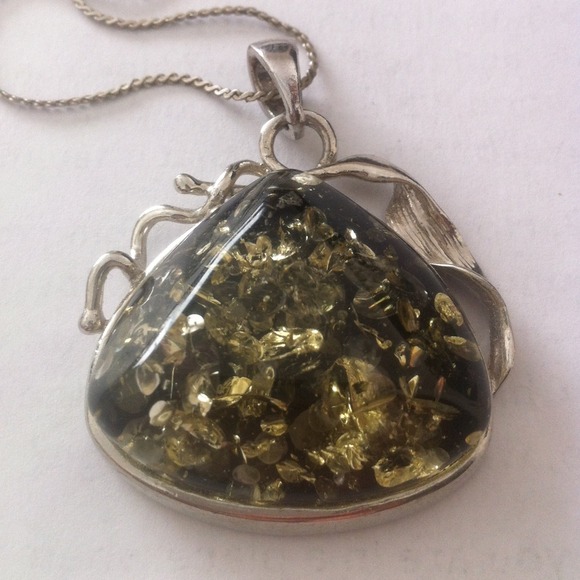 A green stone necklace