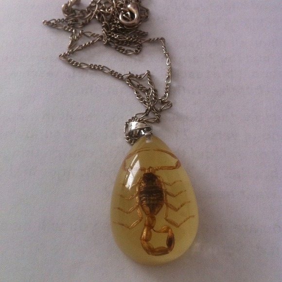 Scorpion glow in the dark necklace