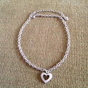 Authentic Swarovski diamond heart necklace