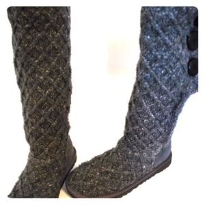 Dark Grey Lattice Cardy Ugg Boots (Like New)