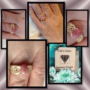 Rhodenite beautiful band Sterling Silver