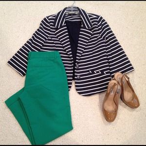 Express Crop pants and Striped Jacket