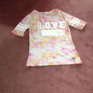 Tye dye PINK baseball tee