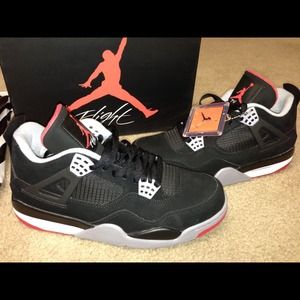 Size 9 1/2.  Black Cement 4s $300