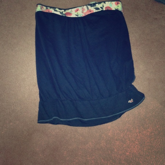 Hollister navy blue tube top