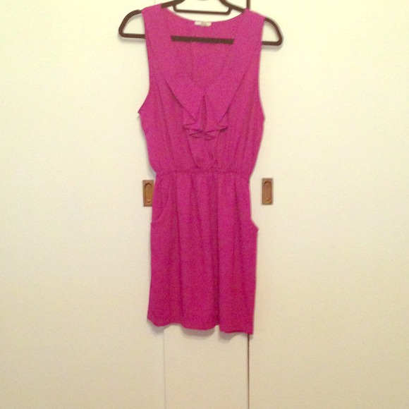 Silence + Noise fuscia dress