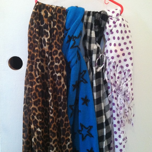 4 scarves- all different!