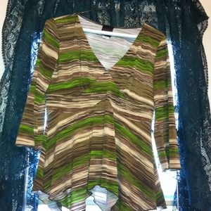 Vintage mid sleeve colorful top