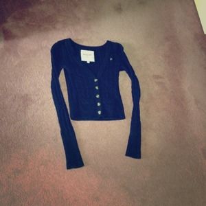 Navy button up cardigan from Abercrombie