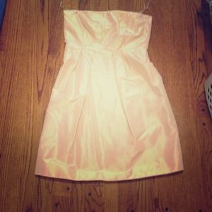 Champagne silk taffeta Jcrew cocktail dress