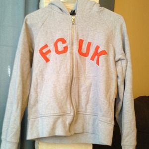 French connection zip jacket with hoodie!