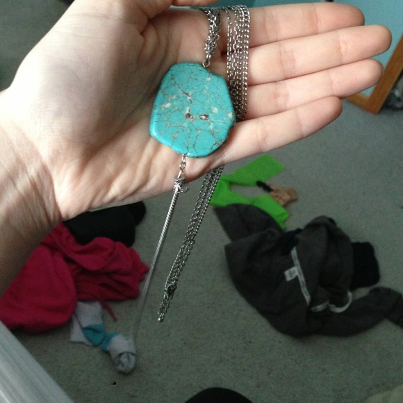 Teal stone necklace