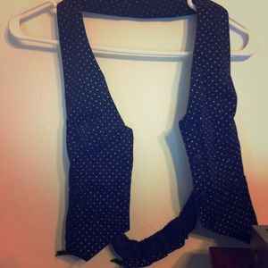 Black and white vest