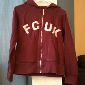 French connection zip jacket with hoodie!