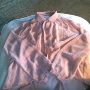 Forever 21 high low shirt pink large