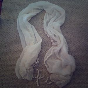 White Spring Scarf