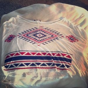 Forever 21 fringe baggy shirt medium