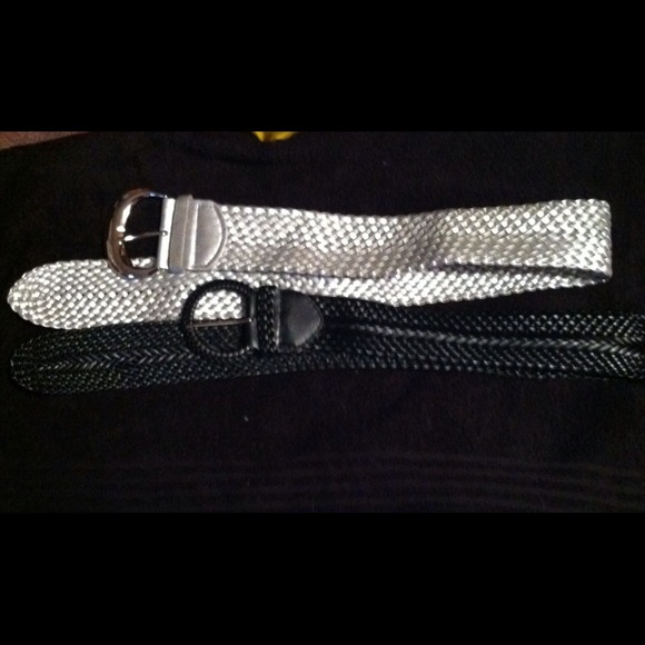 Black and silver oversized belts