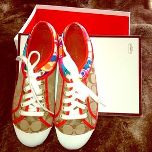 Coach Zorra Sneaker Multi Colored Sz 7.5