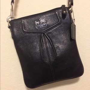 Coach Black Leather Swingpack