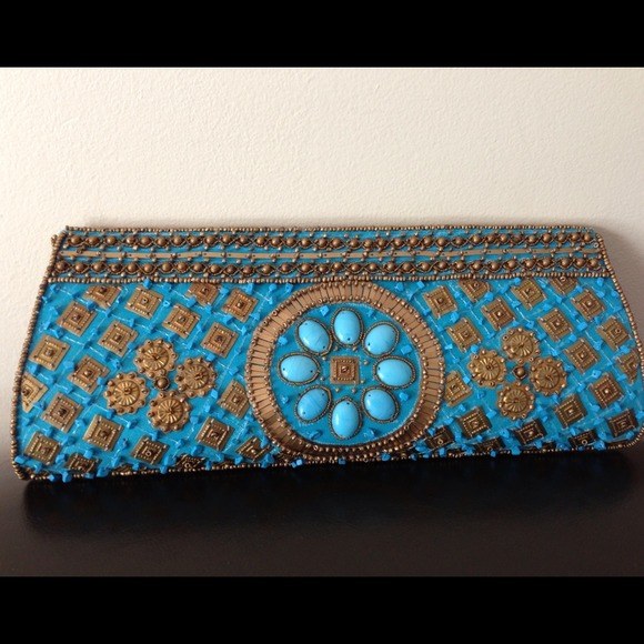Haute Latitude Turquoise clutch/purse