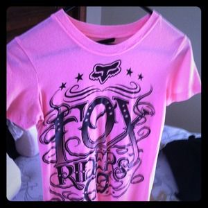Hot pink/black Fox shirt