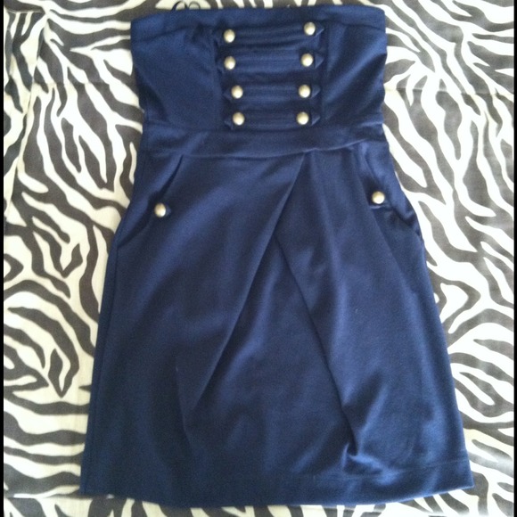 Blue Army Dress