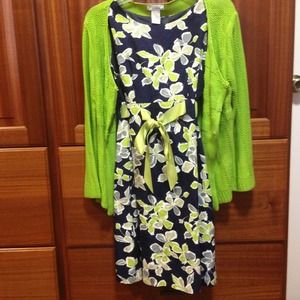 ❤SOLD❤Kim Rogers dress and matching sweater set