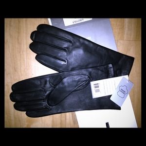 NWT Black Leather Gloves