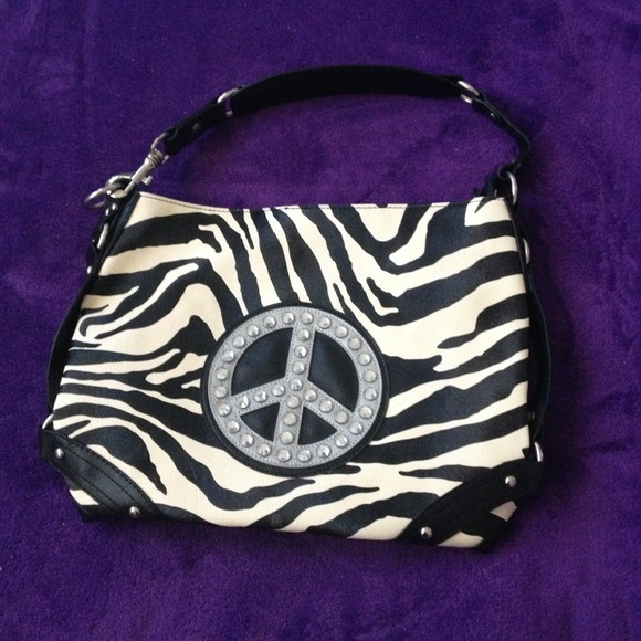 Zebra Peace Purse