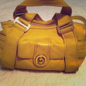 Michael Kors mustard colored handbag